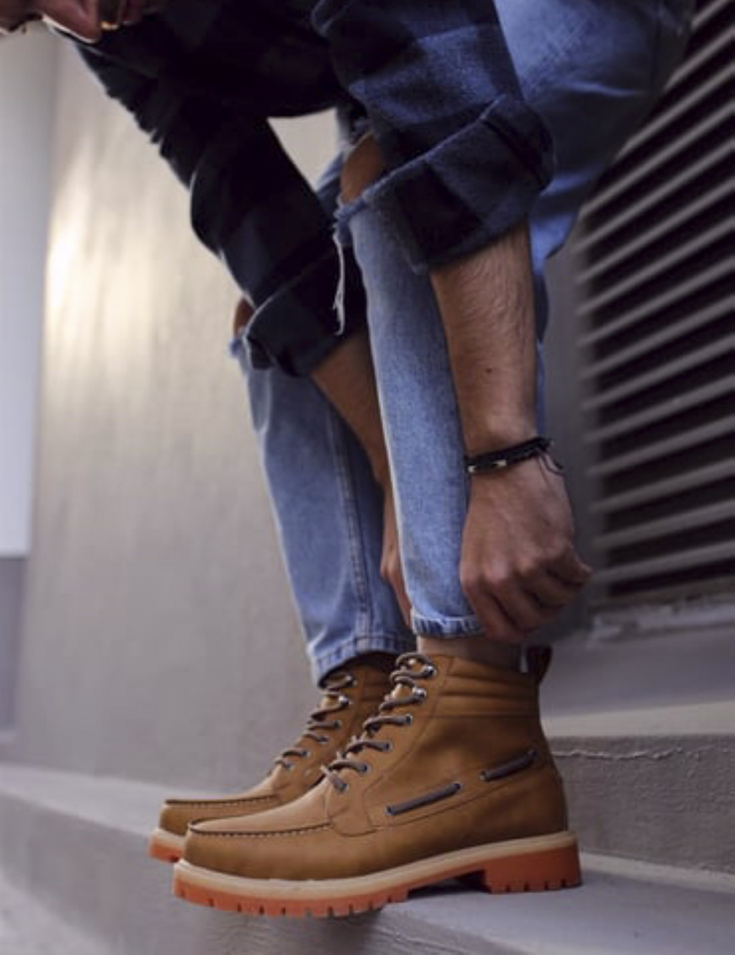 Ανδρικά ταμπά μποτάκια δερματίνη τρακτερωτή σόλα B20 φωτογραφία